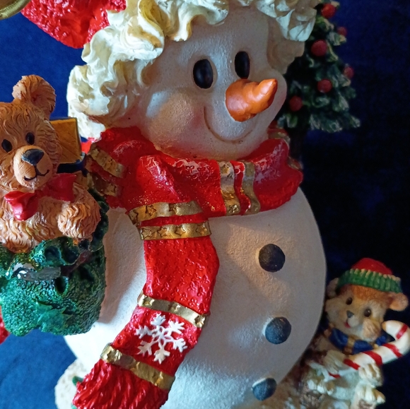 Vintage Resin Christmas Snowman Statue Bundle 10" - Picture 13 of 15